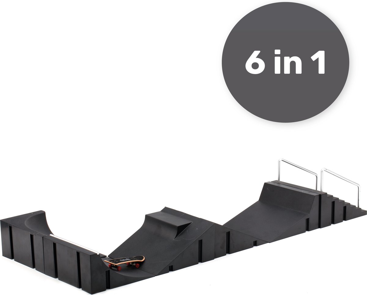 Jespro Fingerboard skatepark Fingerboard Zwart Fingerboard