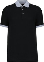 Kariban Piqué-herenpolo tweekleurig K258 - Black / Oxford Grey - S
