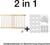 Protection 2 en 1 et barrière de sécurité - Sécurité- Protecteurs de prise - Protection des enfants - Protecteur de prise - Barrière d'escalier - Barrière de sécurité