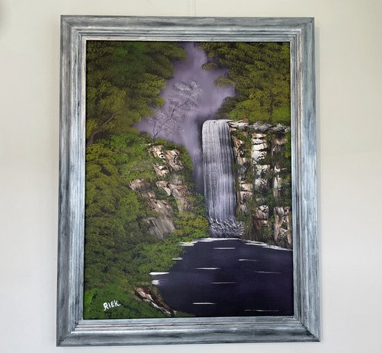 Olieverf schilderij waterval