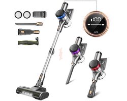 De Warenloods - Draadloze Steelstofzuiger - Handstofzuiger - Kruimeldief - Stofzuiger zonder zak - Op Accu - 1 liter stofbak - 2.8 kilo - Steelstofzuigers - 55 min werktijd - Vacuum Cleaner - Incl. Muurbeugel