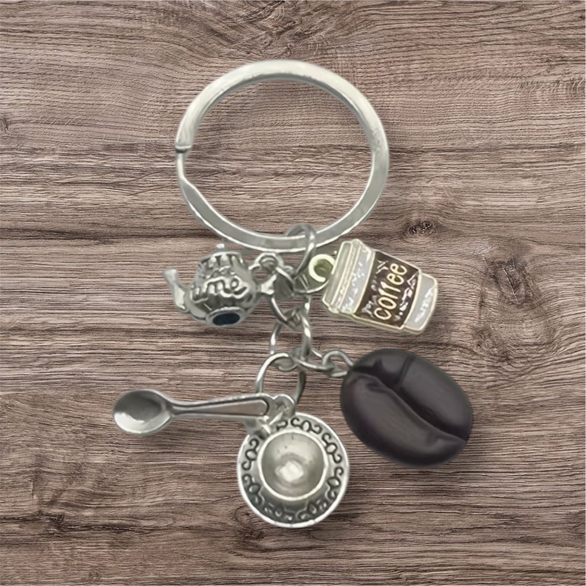 Sleutelhanger Koffiekopje ( Koffiepot/lepel/koffieboon/mok ) 7 x 3 cm