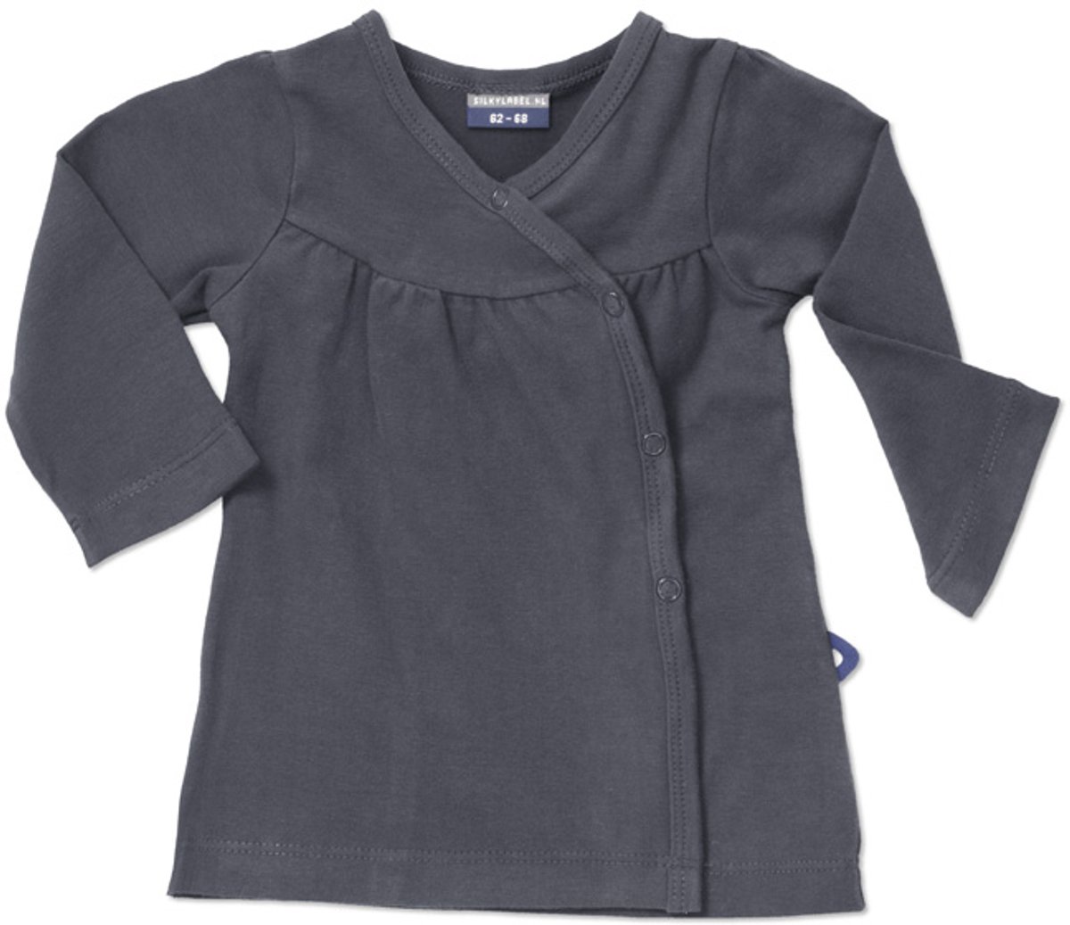 Silky Label vest met knoopjes Glacier grey - maat 74/80 - grijs
