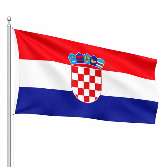 Het Vlaggenschip - Vlag Kroatië - 90 x 150 centimeter