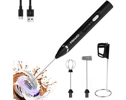 Foamo® Melkopschuimer Electrisch - Elektrische Melkschuimer met 3 Snelheden - USB Oplaadbaar -…