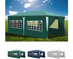 Partytent ,Paviljoen,3X6,Waterdicht,met Zijwanden,Weerbestendig,groen