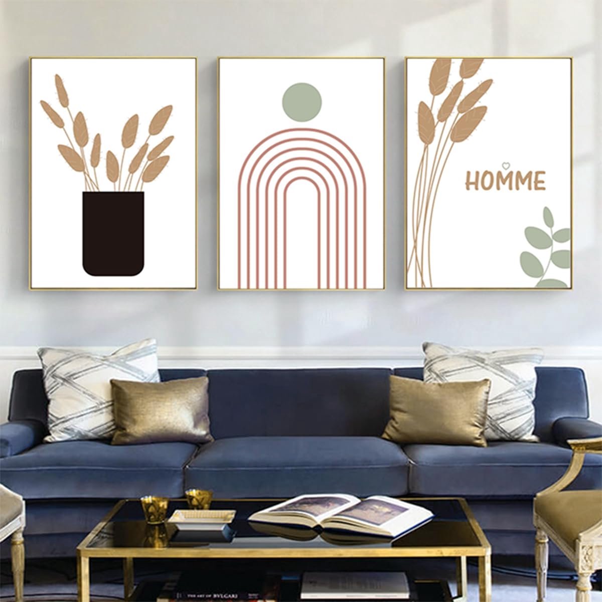 Unyqoos® Set van 3 Moderne Abstracte Botanische Posters voor Stijlvolle Interieurs — cadeau in Wonen & Interieur - foto 2