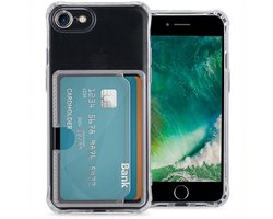 imoshion Hoesje met Pasjeshouder - Geschikt voor Apple iPhone SE (2022) / SE (2020) / 8 / 7 - Transparant