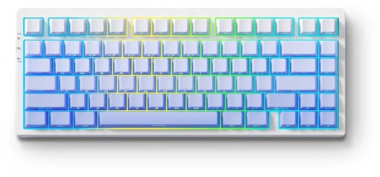 MCHOSE G75 Pro - Mechanisch Gaming Keyboard - PC Behuizing - Matcha Latte Switch - 75% Layout - Cherry Profile - PBT Side Engraved - Gasket Mount - 8000mAh - 3 Modi - Glacier Gradient