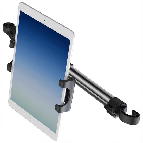 iMoshion Support de Tablette Appui-Tête Voiture - Accessoires Auto - Extensible et Universel - Support de Voiture - Zwart
