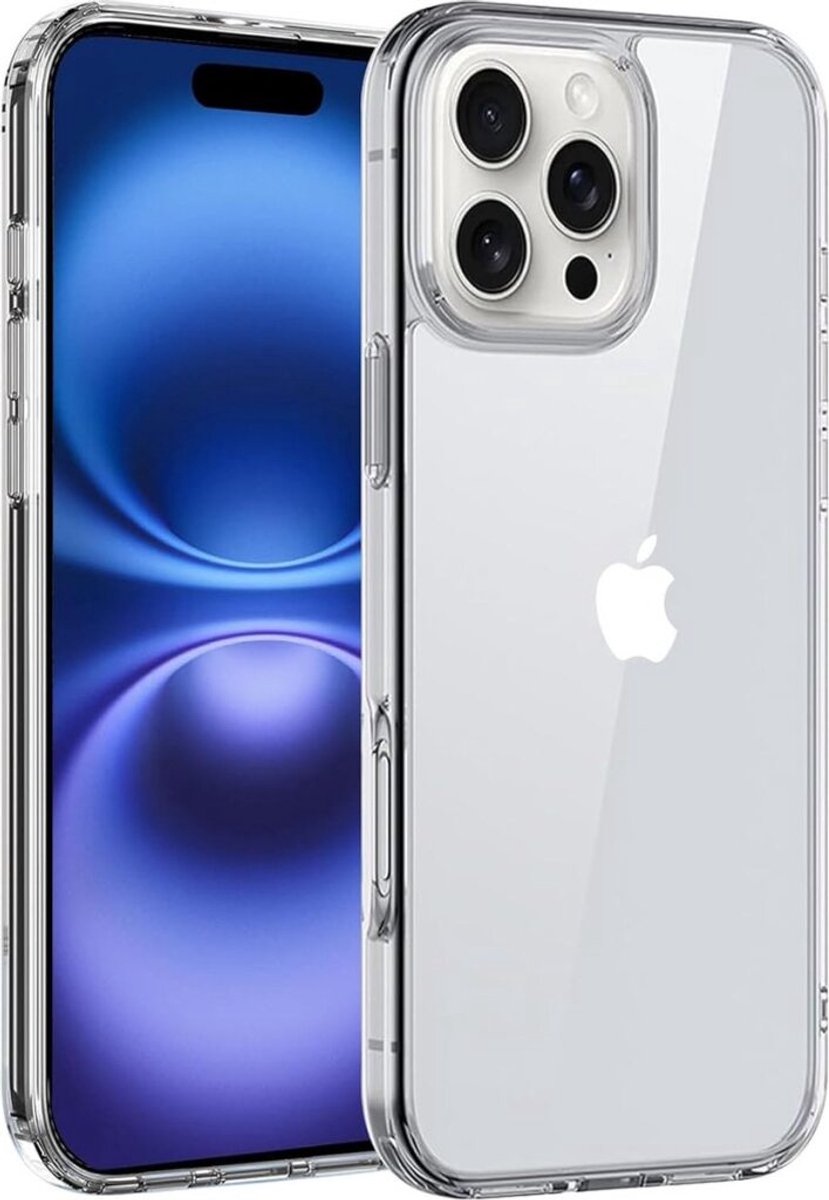 Ceezs TPU Hybrid siliconen hoesje geschikt voor Iphone 16 Pro (Transparant)