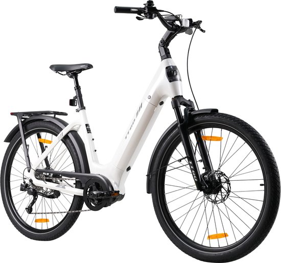 Elektrische fiets 27,5Inch - 20AH - LCD -75NM -9 Versnellingen -Aluminium design -Hydraulische schijfrem - Bereik tot 130km - Pedelec -E-MTB - voor dames en heren - Wit van Merkloos — afbeelding 2
