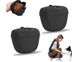 Daity Set van 2 - Beloningszak voor honden - Snoepzak - Behendigheidstraining voor honden - Wandeltas voor honden - Hondenspeelgoed - Intelligentietraining voor honden - Zwart