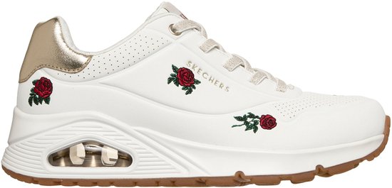 Baskets pour femmes Skechers UNO - CHAMPAGNE & ROSES - Blanc