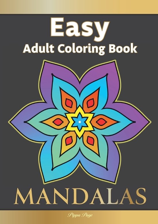 Easy Adult Coloring Book MANDALAS - cover