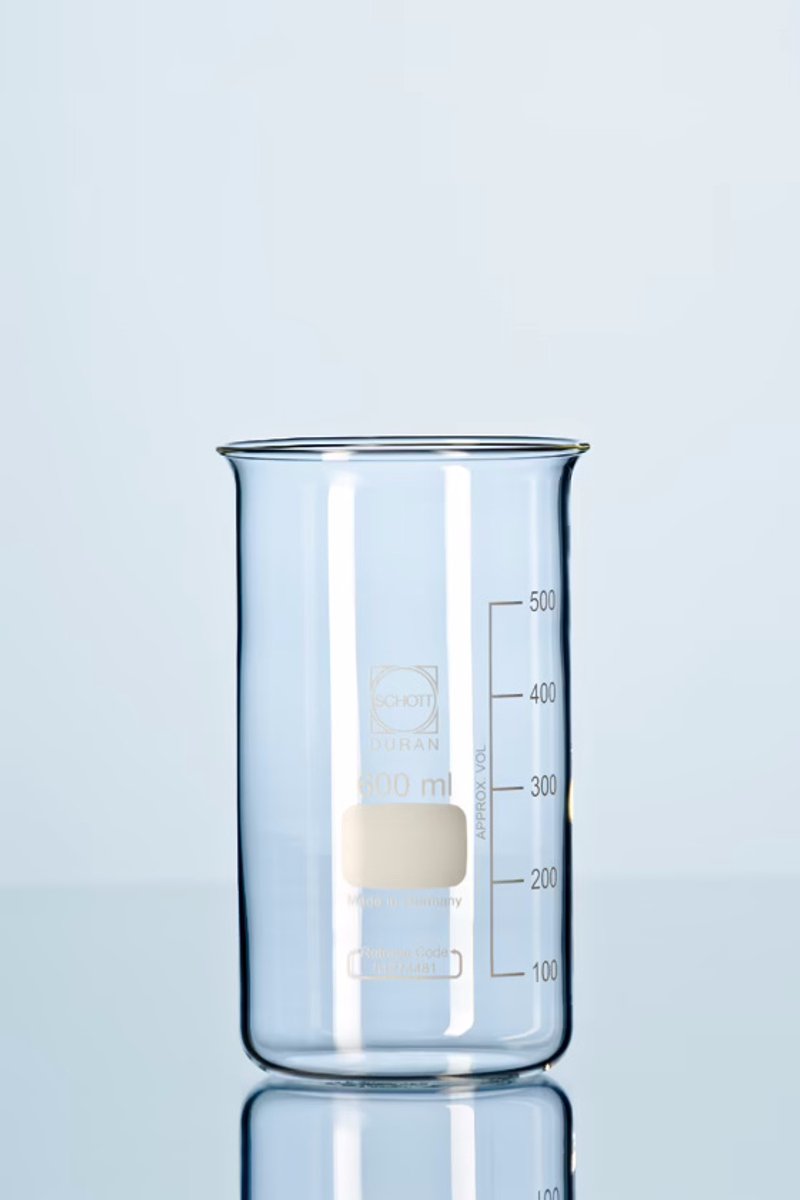 Duran - Bekerglas 600 ml - Hoog Model - ZONDER TUIT - Borosilicaatglas per 2 stuks