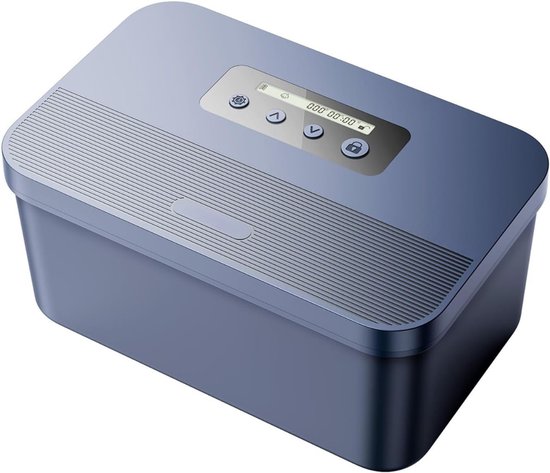 AMA® Telefoonkluis - Telefoonkluis met Tijdslot - Focusbox - Blauw - 24x11x15cm