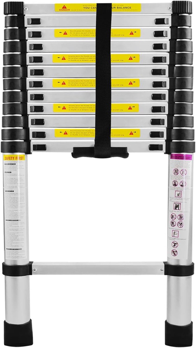 Aufun 3,8 m Aluminium Ladder - Telescopisch & Opvouwbaar