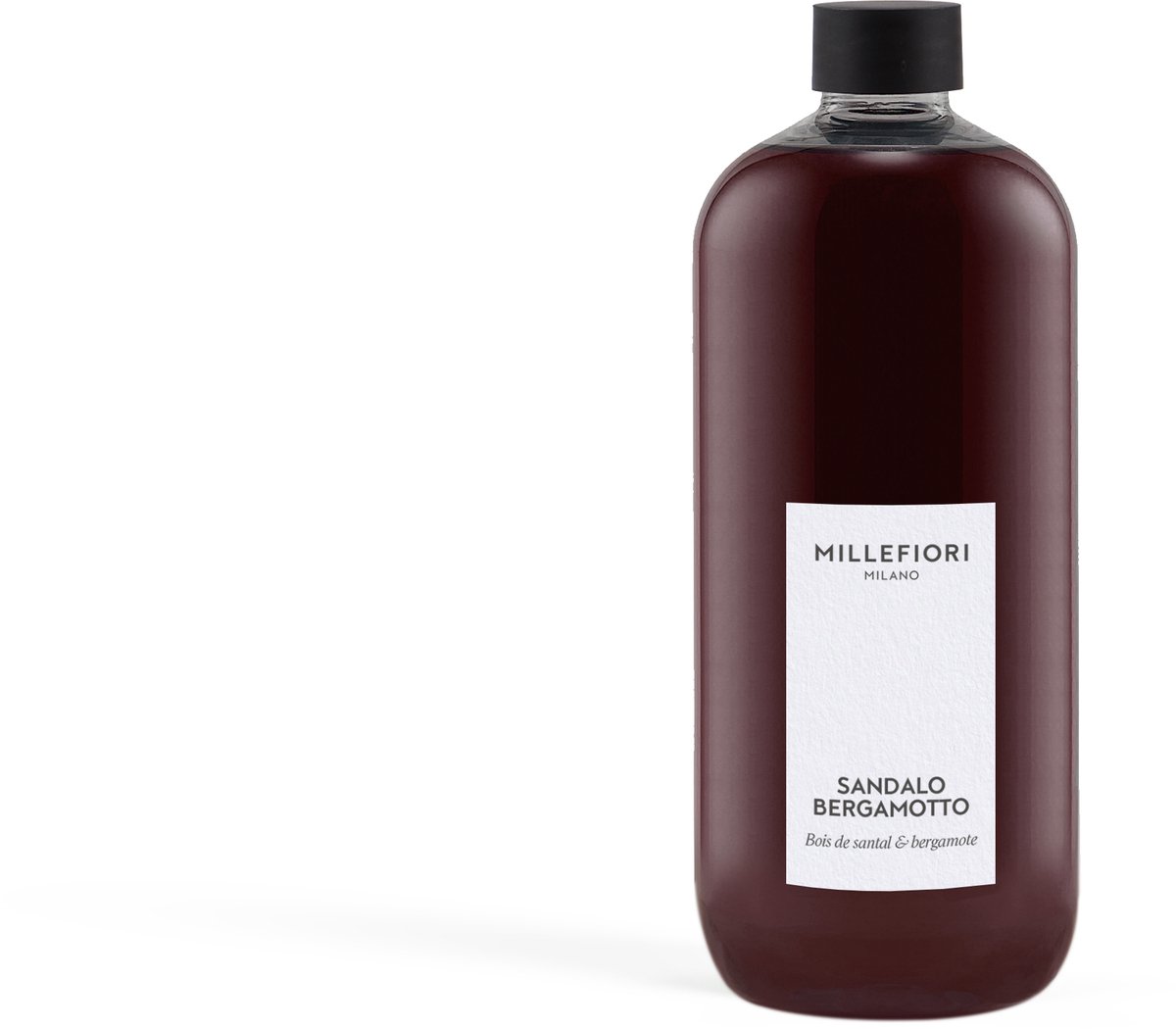Millefiori Milano - Navulling voor Geurstokjes 500 ml - Sandalo Bergamotto - 9 tot 12 maan