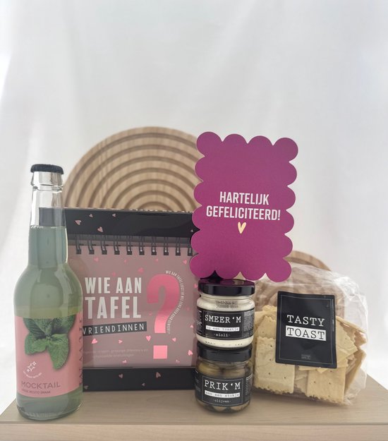 Verjaardag •Cadeaupakket Dames• Wie aan Tafel Vriendinnen Borrelpakket - Cadeau voor Vrouwen - Perfect Gifts