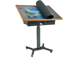 CYRO - Puzzeltafel - Puzzeltafel 1500 stukjes - Puzzeltafel - Laptoptafel - op Wielen - Hoogte Verstelbaar - Kantelbaar - Zwart