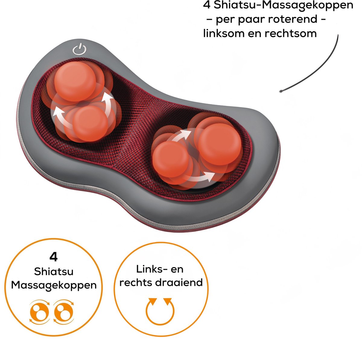 Beurer MG 149 Shiatsu Massagekussen met Infraroodverwarming - afbeelding 2