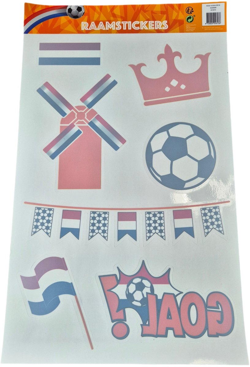raam stickervel holland 7 stickers molen