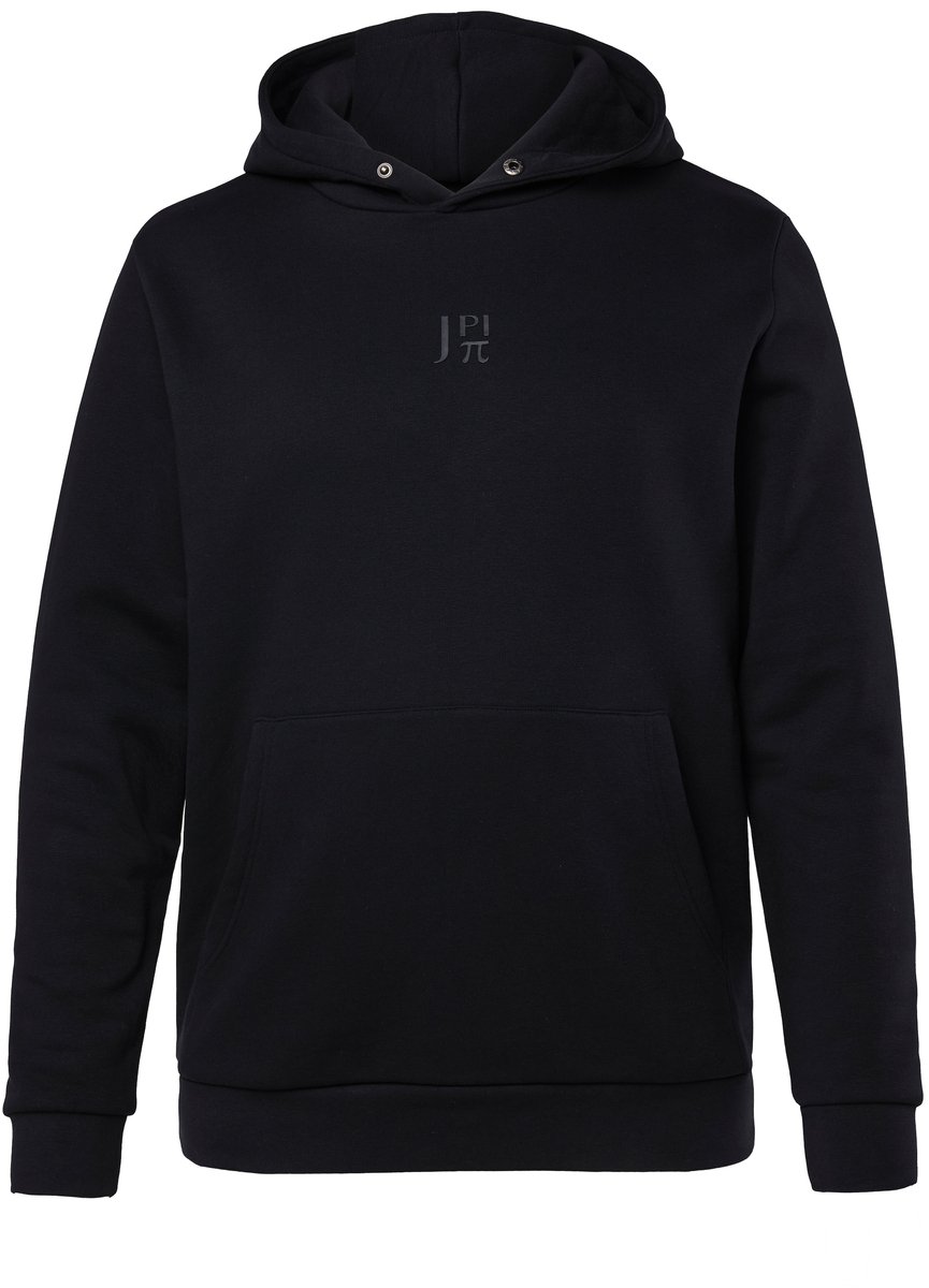 JAY-PI - Heren - Hoodie fitness capuchon kangoeroezak rugprint - Zwart - Maat 7XL