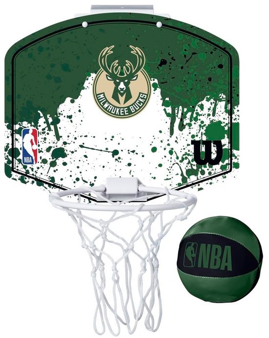 Foto: Wilson nba team mini hoop bucks basketsets groen wit
