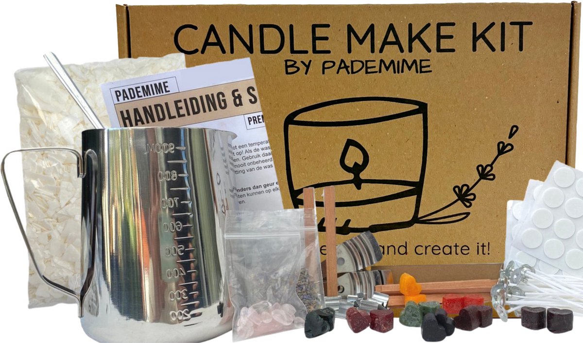 Luxe Kaarsenmaakset | Kaarsen maak set voor volwassenen | DIY Geurkaarsen maken | Kaarsen Maken Starterspakket | Soya was | Kaarslonten | Smeltpan | Creatief Cadeau
