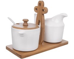 Orion Whiteline Serie - Porseleinen Cukierniczka en Mlecznik - 280ml - Set van 3