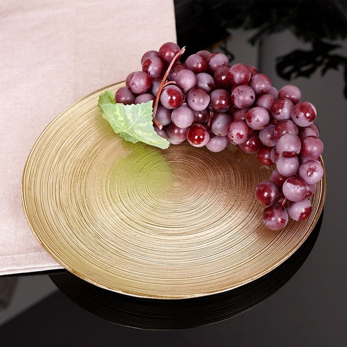 Gouden glazen dessertbord 21 cm
