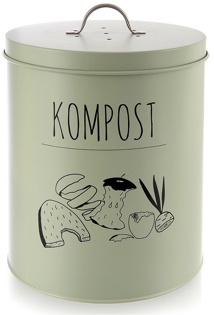 Orion Greenish Serie - Keuken Composteerder - 8l - Metaal - Met Koolstoffilter