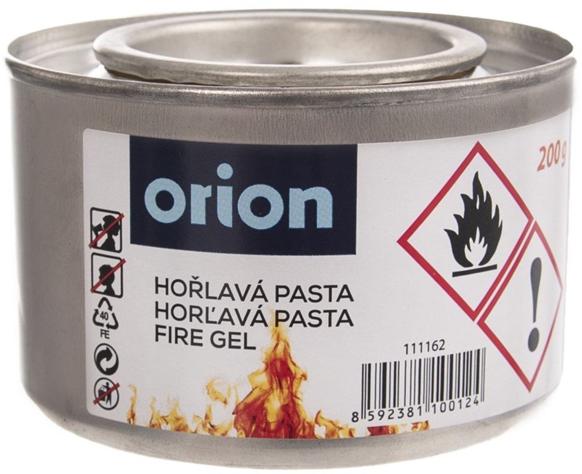 Orion Brandpasta voor Fondue en Gourmet - 220 ml - Reukloos & Rookvrij - Brandgel voor Tafelgrills en Reiskooktoestellen - Veilig en Efficiënt