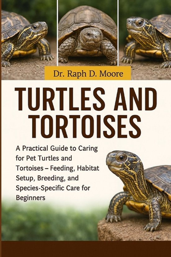 Boek 'Turtles and Tortoises' met Dr. Raph D. Moore, met afbeeldingen van schildpadden en landschildpadden.