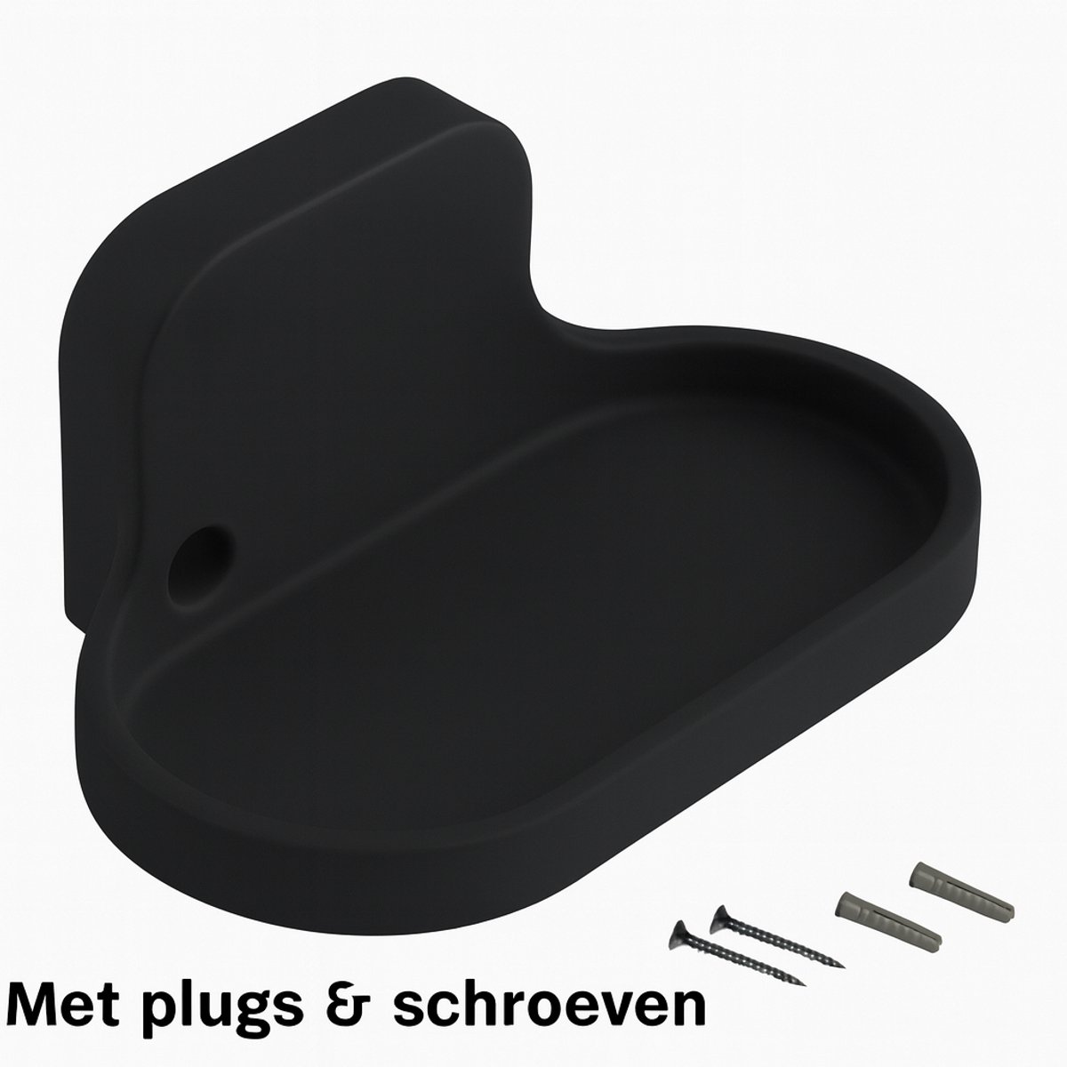 Wall mount / Muurbeugel geschikt voor: google nest hub 2e generatie - inclusief plugs en schroeven - Zwart