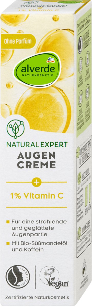Alverde NATURKOSMETIK Oogcrème Natural Expert Vitamine C 15ml