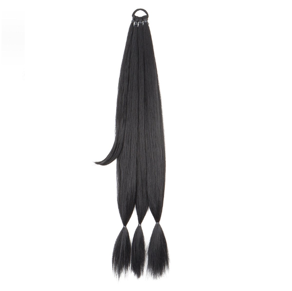 EYUSALL Verlängerungs-Perücke mit Pferdeschwanz 80cm,Natürliches Synthetikhaar für verlängerten Look