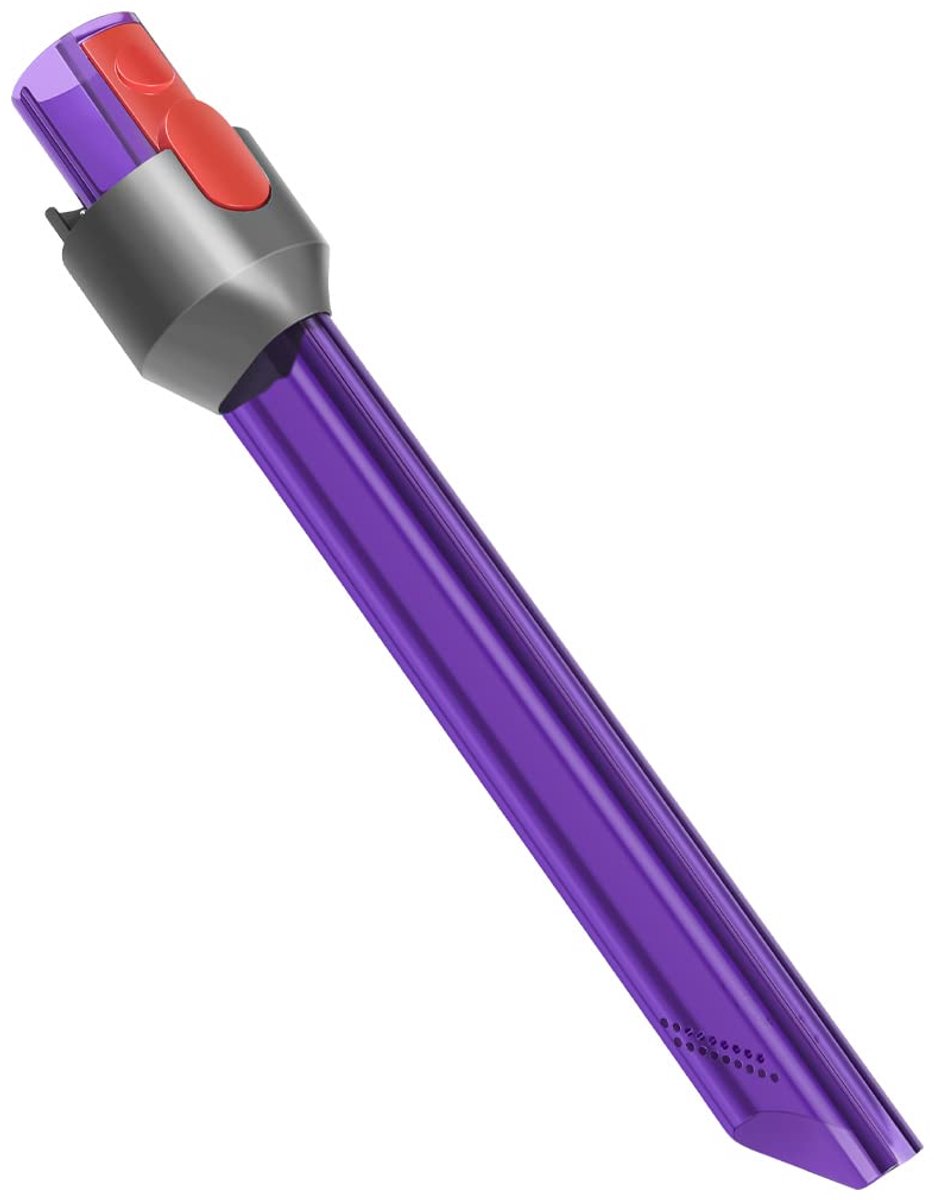 1stuk - Stofzuigeraccessoire - Spleetmondstuk - LED-verlichting - Compatibel met Dyson V7, V8, V10, V11, V15 - Lange buis - Voor het verlichten van stof en vuil in donkere hoeken en spleten - Paars
