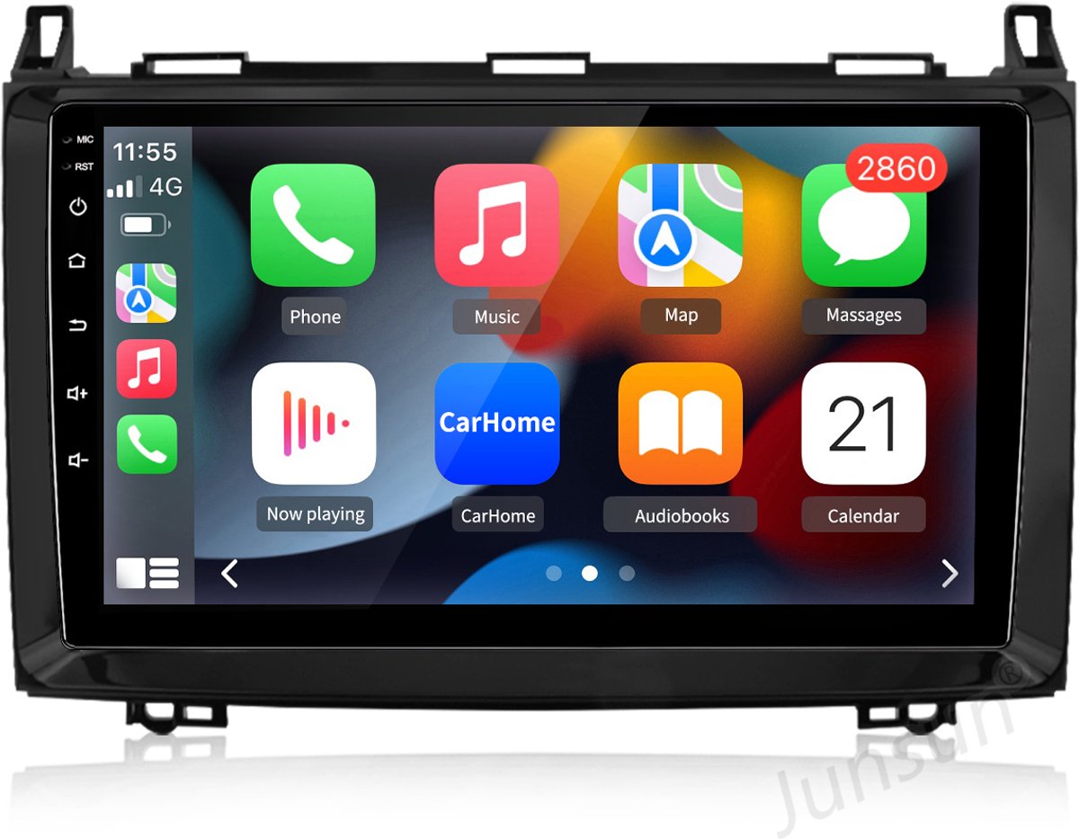 Hexinex Octa-Core autoradio Geschikt voor Benz A/B Klasse Sprinter Viano VW Crafter - Draadloos CarPlay, Android Auto, multimediaspeler, 4GB+64GB