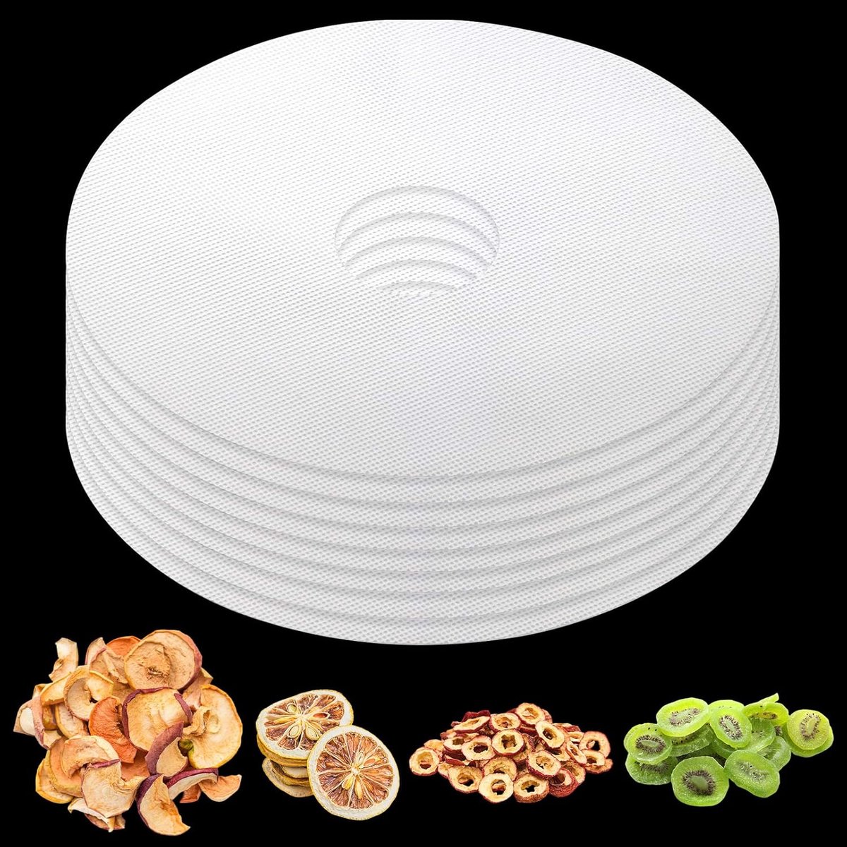 8-DELIJGE RONDSE SILICONE VERDROGERRMATten – NON-STICK HERBRUikbaar – VOEDSELgrade – VOOR FRUITVERDROGER/STOOMPAN/BAKKEN