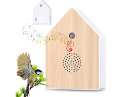 Vogelgeluiden Huisje - 11 X 3.5 X 15.2 Cm - Vogeltjilpbox - Met Bewegingsmelder - Vogelhuisje - Sensor - Aan De Muur Bevestigd - Vogelhuisje Met Geluid - Geschikt Voor Badkamers, Spa's, Logeerkamers En Toiletten