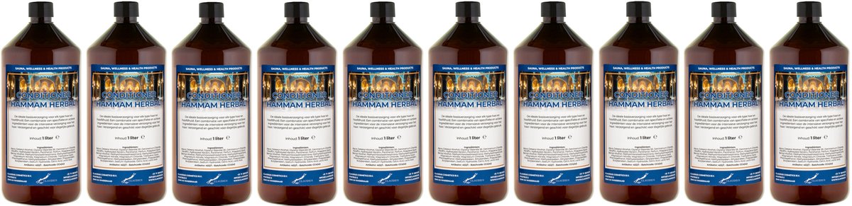 Hairconditioner Hammam Herbal 1 liter met dop - set van 10 stuks