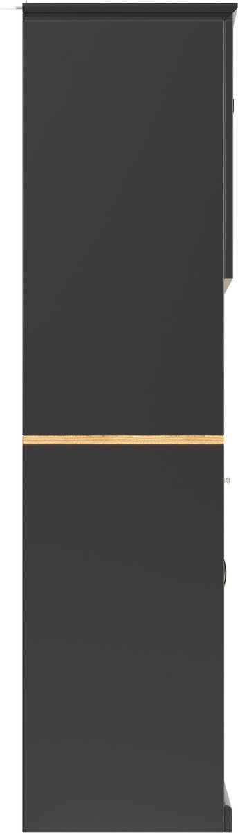Keukenkast (120 × 40 × 180 cm), hoge keukenbuffet, multifunctioneel buffet, snackkast, opbergmeubel met drie deuren, drie lades en LED-verlichting, zwart — cadeau in Cadeau-ideeën - foto 4