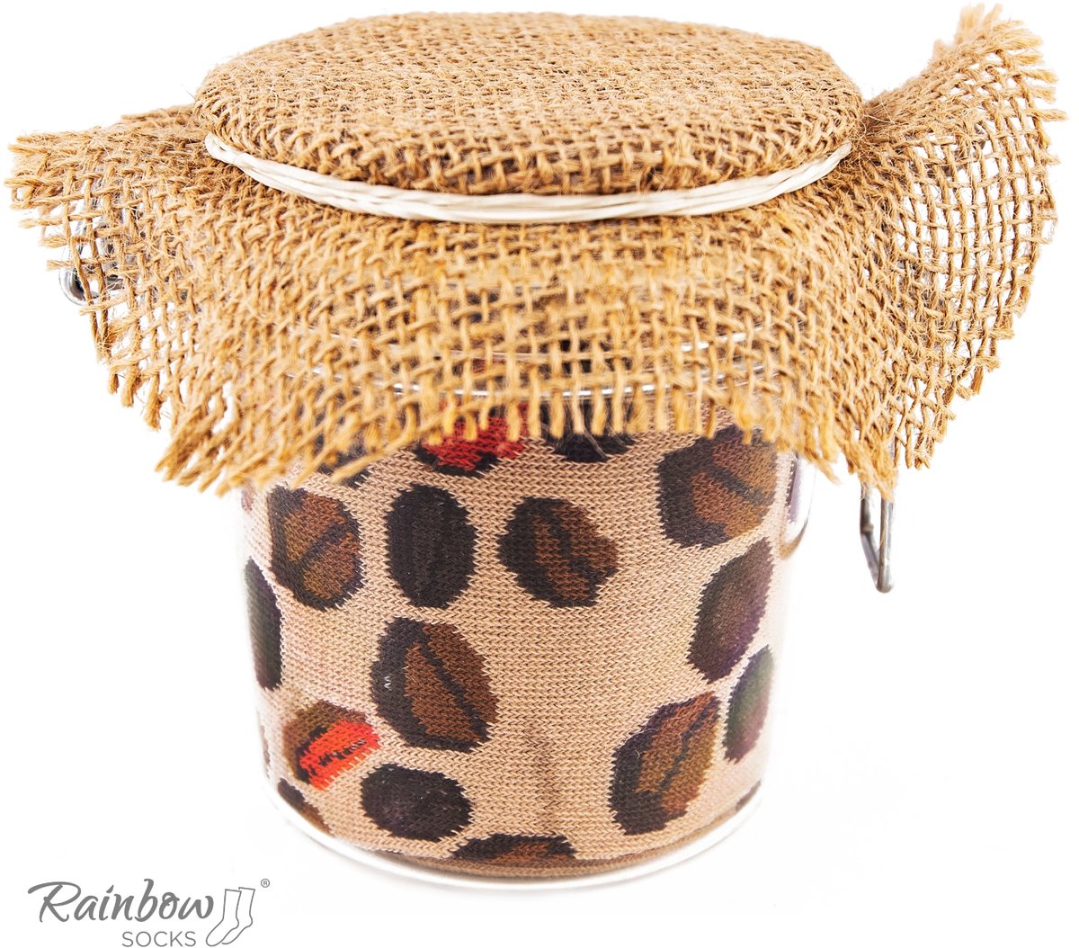 Rainbow Socks - Koffieboon Sokken in Pot - EU 36-40