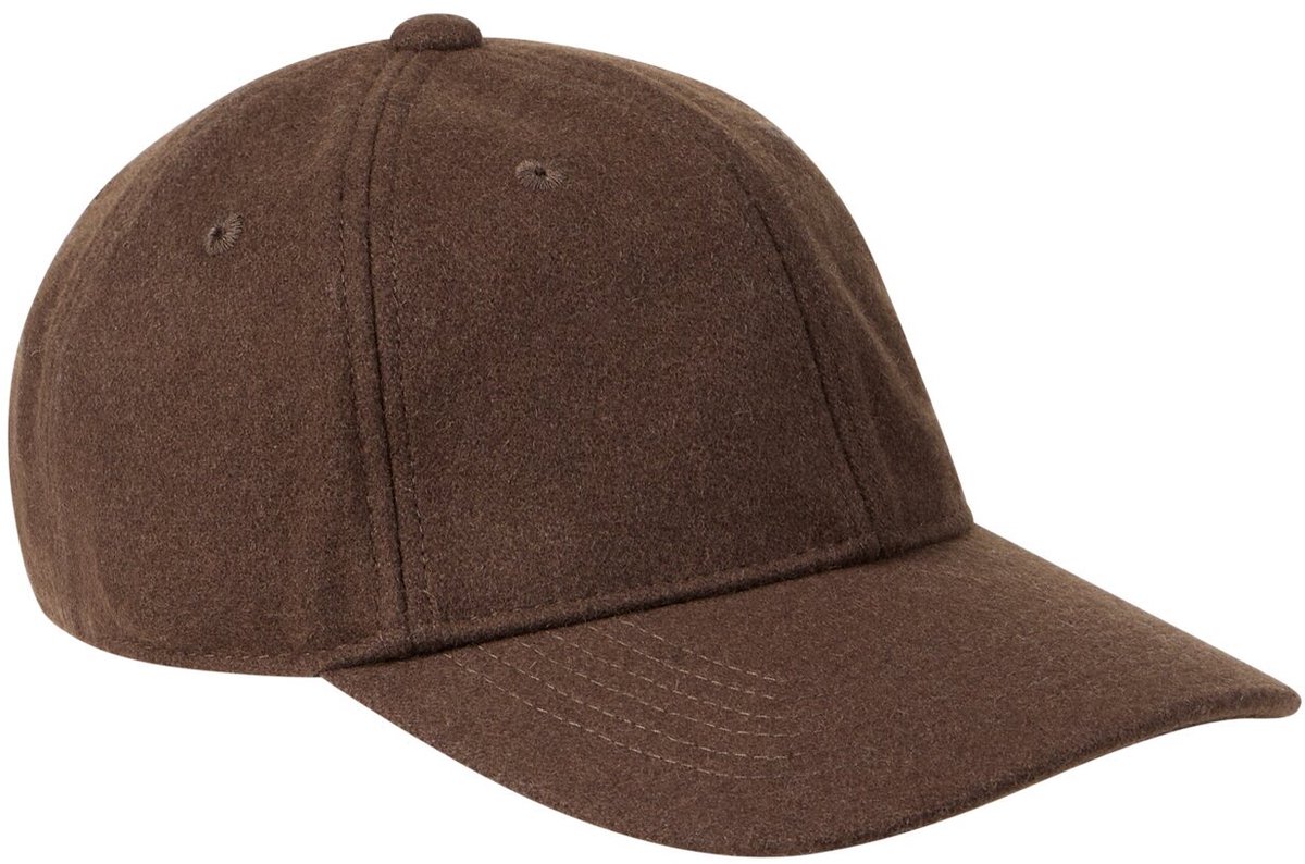 camel active 6-Panel pet van wolmix - Maat menswear-OS - Donkerbruin