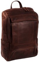 Chesterfield Rich Leren Laptop Rugtas - 15,4 inch - Bruin