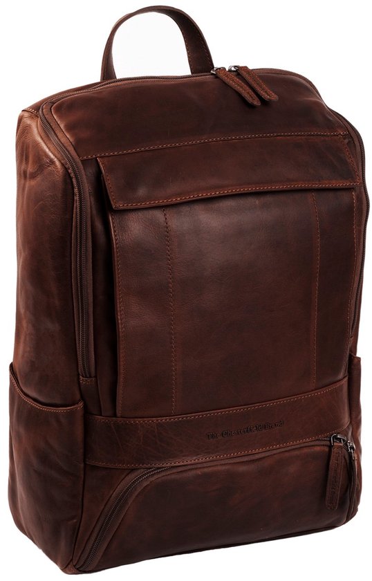 Chesterfield Rich Leren Laptop Rugtas - 15,4 inch - Bruin