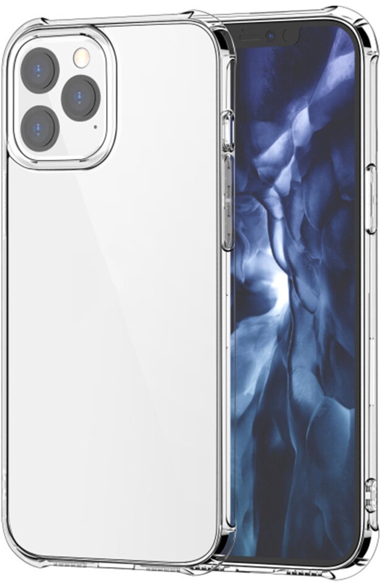 iPhone 14 Pro Schokbestendig Hoesje Back Cover Telefoonhoesje - Transparant