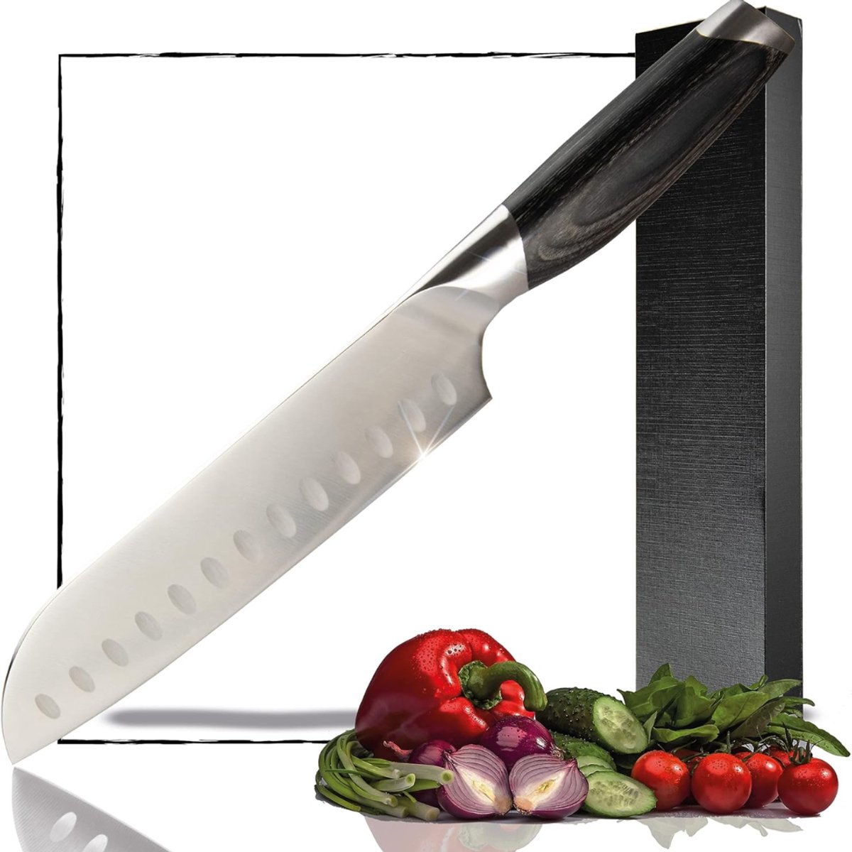 Goodivery® - Koksmes - Koksmessenset Professioneel - Messen - 39x9x4cm - Zilver/Zwart